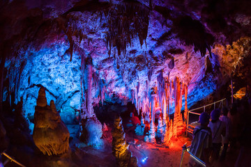 Fototapeta premium Scene from the amazing bulgarian cave Venetsa 