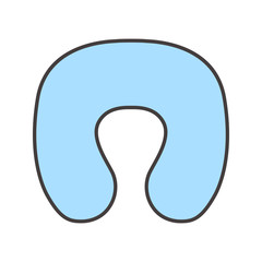 Neck pillow color icon