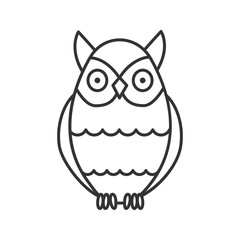Owl linear icon