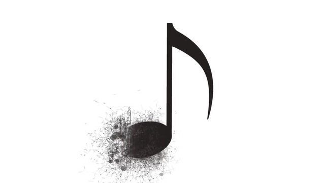 A musical note consists of numerous symbols
