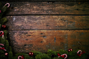 Festive rustic Christmas border