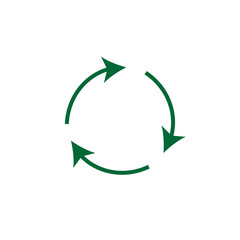recycling arrows round icon vector