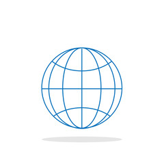 World web round icon vector