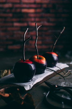 Fototapeta Halloween caramel apples