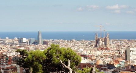 Espagne Catalogne Barcelone Barcelona Catalunya Sagrada mer vue générale