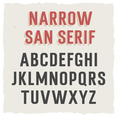 Narrow Sans Serif 002