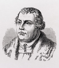 Portrait of the Protestant philosopher Martin Luther