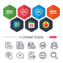 Best boyfriend and girlfriend icons.