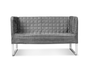 Comfortable sofa on white background