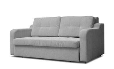 Comfortable sofa on white background