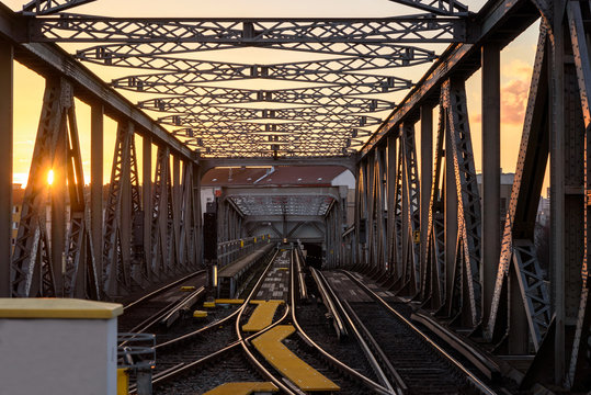 Train Tracks Sunlight