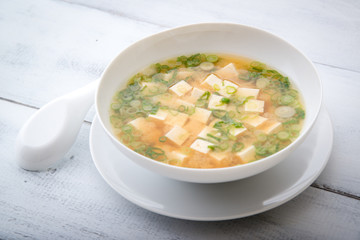 miso soup, japanese soy paste soup