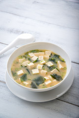 miso soup, japanese soy paste soup