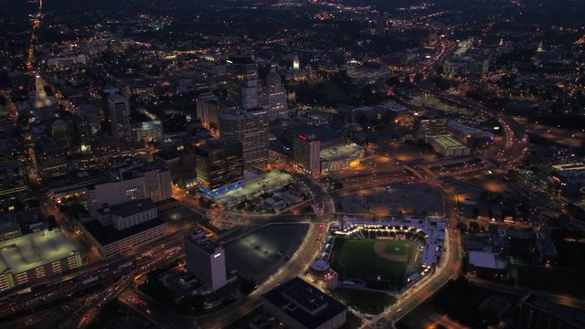 Aerial Connecticut Hartford July 2017 Night 4K Inspire 2