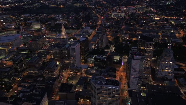 Aerial Connecticut Hartford July 2017 Night 4K Inspire 2