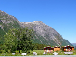 Pejzaż górski Norwegii - obrazy, fototapety, plakaty