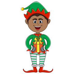 Christmas elf cartoon