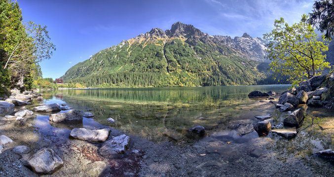Morskie Oko lake in the Tatra Mountains, Zakopane, Poland