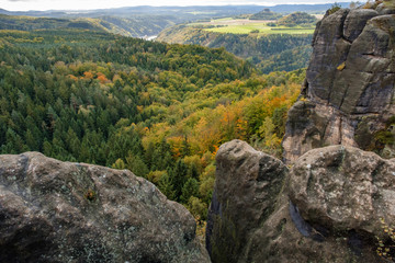 Herbst im Elbsandsteingebirge Region Bad Schandau Schrammsteine