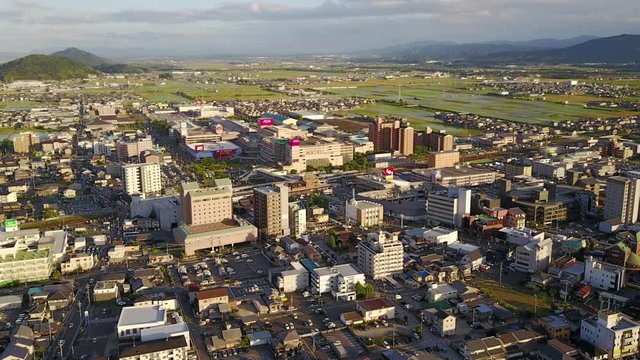 City Darkening Aerial Time Lapse