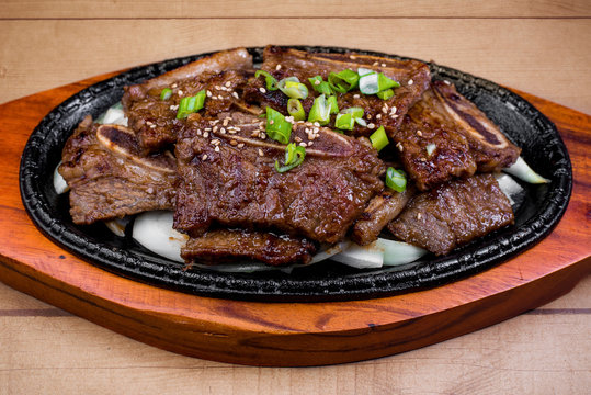 Kalbi, Korean marinated beef short ribs