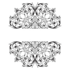 Fototapeta premium Classical baroque ornament vector 