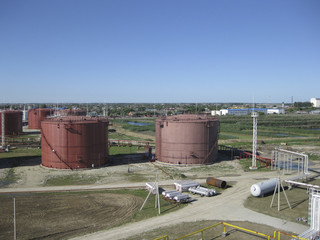 Tank the vertical steel. Capacities for storage of oil  products