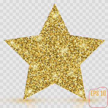 Gold star vector banner. Gold glitter. Template , card, vip, exclusive, certificate, gift luxury privilege voucher store present shopping