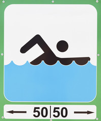 Sign bathing places
