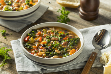 Hot Organic Homemade 10 Bean Soup