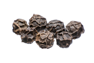 Black peppercorn against isolated on a white background