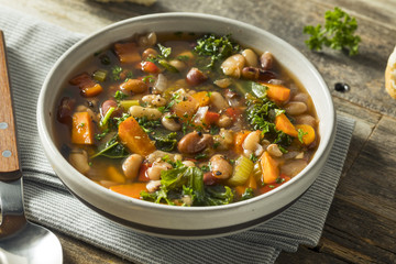 Hot Organic Homemade 10 Bean Soup