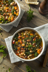 Hot Organic Homemade 10 Bean Soup
