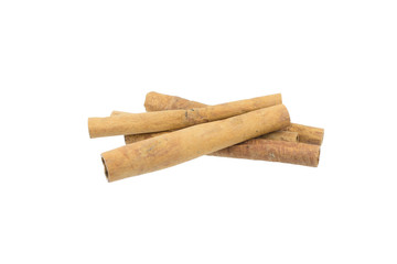 Cinnamon sticks isolated on white background