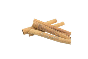Cinnamon sticks isolated on white background