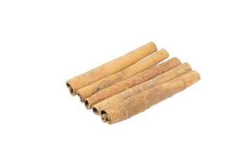 Cinnamon sticks isolated on white background