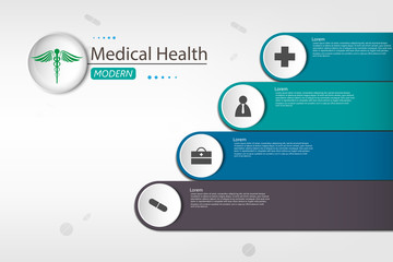 medical concept on paper design infographic background