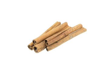 Cinnamon sticks isolated on white background