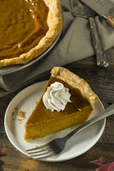 Sweet Homemade Orange Thanksgiving Pumpkin Pie