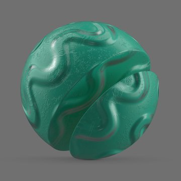 Turquoise wavy rubber