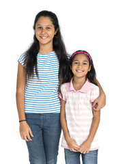 Sister Children Enjoyment Kid Support Concept