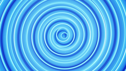 Blue spiral shape. Abstract 3D render
