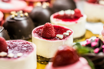 desserts in bakery case