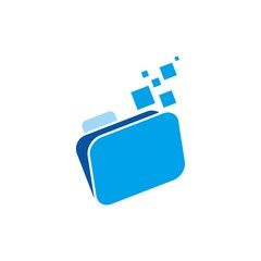 abstract pixel folder logo