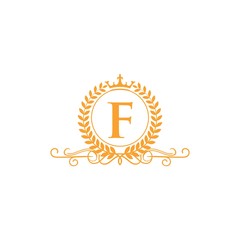 abstract letter F for wedding and photography logo