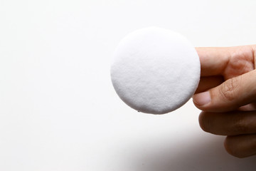 Cosmetic / Cosmetics that are meant to be used on the face and eye area are usually applied with a brush, a makeup sponge, or the fingertips