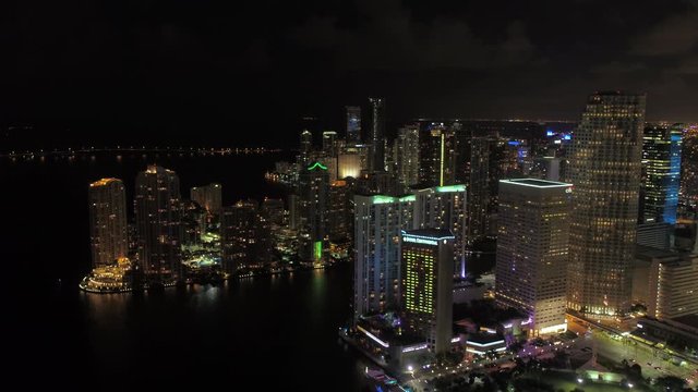 Aerial Florida Miami July 2017 Night 4K Inspire 2 