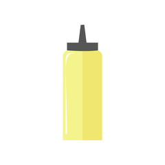 Mayonnaise Bottle Simple Flat Illustration