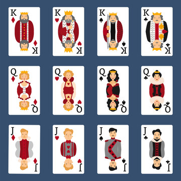 Playing Card King Queen Jack Joker Images – Browse 3,331