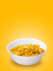 Cereal Corn Flakes Falling Into A Bowl
